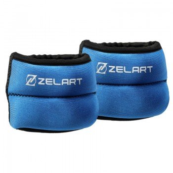 Утяжелители-браслеты для рук Zelart FI-6221-2 (2 x 1кг) (верх-лайкра, наполнитель-металлические шарики, цвета в ассортименте)