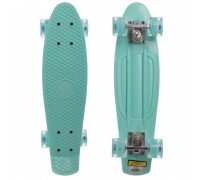 Пенни борд Penny Board круизер пластиковый со светящимися колесами 22" SP-Sport SK-5672-6 (ABEC-7, мятный)