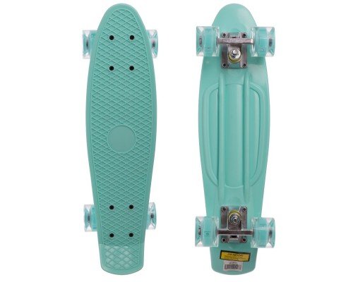 Пенни борд Penny Board круизер пластиковый со светящимися колесами 22" SP-Sport SK-5672-6 (ABEC-7, мятный)