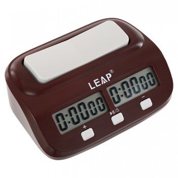 Часы шахматные электронные многофункциональные LEAP SP-Sport PQ9907 (пластик, р-р: 17х10 х5,5см, коричневый)