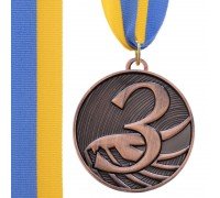 Медаль спортивная с лентой SP-Sport FURORE ø5см  C-4868 (металл, ø5см, 25g золото, серебро, бронза)
