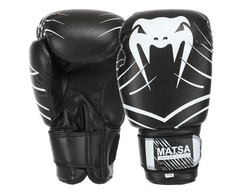 Перчатки боксерские на липучке PVC MATSA ЮНИОР MA-0033 (размер 4-14oz, цвета в ассортименте)