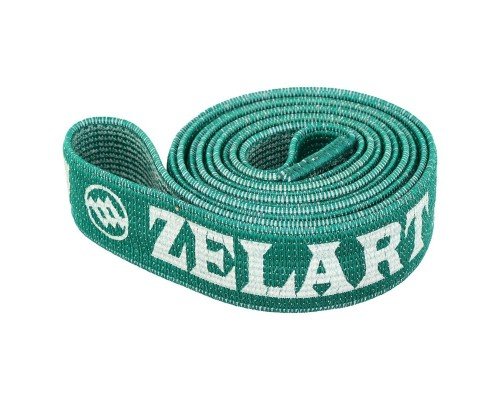 Резинка тканевая для упражнений лента сопротивления LOOP BANDS Zelart FI-1970-2XL (полиэстер, латекс, размер 2080х45мм, жесткость 2XL, зеленый)