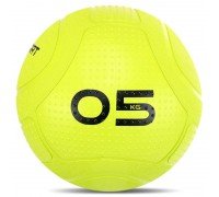 Слэмбол мяч набивной для кроссфита и фитнеса Slam Ball Mdbuddy FI-1774-5 5кг (резина, наполнитель песок, салатовый) MD12133