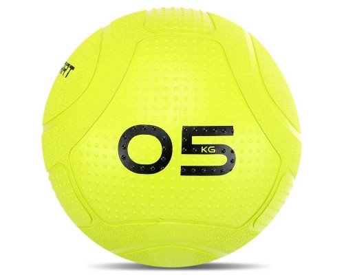 Слэмбол мяч набивной для кроссфита и фитнеса Slam Ball Mdbuddy FI-1774-5 5кг (резина, наполнитель песок, салатовый) MD12133