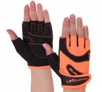 Перчатки для фитнеса и тренировок женские ZELART SB-161729 (PL, PVC, открытые пальцы, р-р XS-M, цвета в ассортименте)
