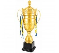 Кубок спортивный наградной SP-Sport Superiority 2408-A1 (пластик, h-68см, b-33см, d чаши-22см, золото)