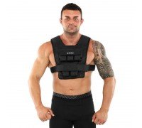 Жилет утяжелитель с регулируемым весом Zelart WEIGTH VEST TA-7815-10 1-10кг (оксфорд, наполнитель-металлические вставки, черный)