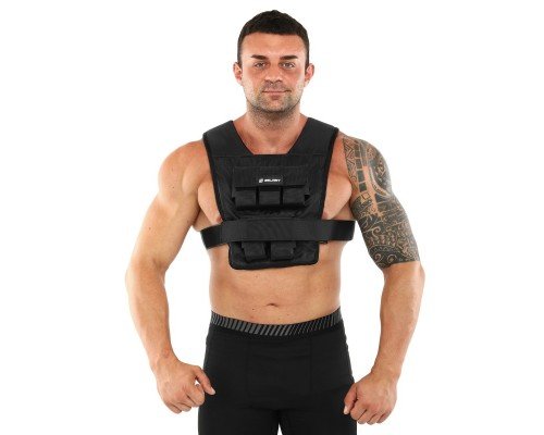 Жилет утяжелитель с регулируемым весом Zelart WEIGTH VEST TA-7815-10 1-10кг (оксфорд, наполнитель-металлические вставки, черный)