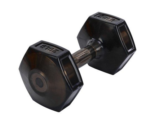 Гантель для фитнеса с TPU покрытием 1штука Zelart Jelly Urethane Coated Dumbbell TA-2946-20LB (1x9кг) (1шт, TPU, черный) MD2129
