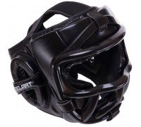 Шлем защитный для единоборств со съемной пластиковой маской PU ZELART BO-0270 (р-р М-XL, цвета в ассортименте)