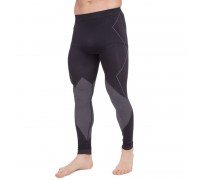 Термоштаны для активного спорта мужские Zelart CO-2196 размер L-XL (полиамид 75%, полиэстер 25%, черный)