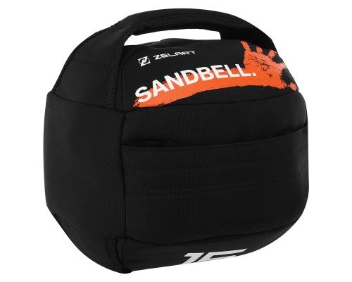 Насыпная гиря песочная SandBell Crossfit Zelart TA-7823-15-1 15кг (нейлон, наполнитель-песок, черный)