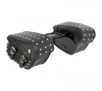 Кофры боковые для мотоцикла из экокожи Chopper 2шт SP-Sport HL618 (исскуственная кожа, р-р 43x24x15см, черный)