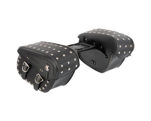 Кофры боковые для мотоцикла из экокожи Chopper 2шт SP-Sport HL618 (исскуственная кожа, р-р 43x24x15см, черный)