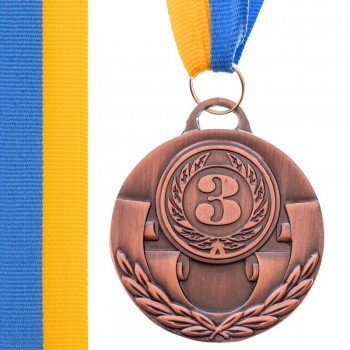 Медаль спортивная с лентой SP-Sport AIM ø5см C-4842 (металл, 25g, 1-золото, 2-серебро, 3-бронза)