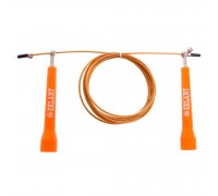 Скакалка скоростная Кроссфит с шарнирным подшипником и стальным тросом Zelart FI-5101 2,75м Оранжевый