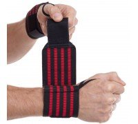 Бинты кистевые для жима STRENGTH WRIST WRAPS 2штуки Zelart TA-4861 (PL, эластан, р-р регулируемый, цвета в ассортименте)