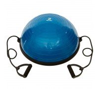 Балансировочная платформа полусфера BOSU с эспандерами Zelart BS-1524 (пластик, PVC, h-25см, d-58см, 4500гр, цвета в ассортименте)