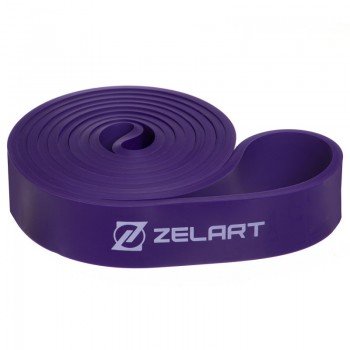 Резина петля для подтягиваний и тренировок лента силовая Zelart POWER LOOP FI-2606-3 (MD1353-3) (латекс, 2080x32x4,5мм, M, нагр.20-45кг, фиолетовый)