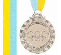 Медаль спортивная с лентой цветная тематическая SP-Sport Олимпиада ø6,5см C-6859 (металл, ø6,5см, 45g, 1-золото, 2-серебро, 3-бронза)
